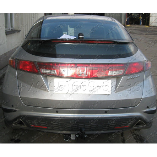 H-042 STEINHOF Фаркоп на Honda Civic хетчбек 5 дверей 2012-2014. Требуется подрезка бампера. Тип шара: A. Нагрузки: 1500/75 кг, масса фаркопа 19 кг (без электрики в комплекте)