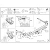 H092C GALIA Полностью оцинкованный фаркоп на Honda Civic Tourer универсал 2013-2017. Подрозетник убирается за бампер. Тип шара: C (горизонтальный съемный). Невидимый вырез бампера. Нагрузки: 1500/75 кг, масса фаркопа 15,87 кг