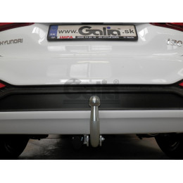 H093C GALIA Полностью оцинкованный фаркоп на Hyundai i20 2014-2020. Тип шара: C (горизонтальный съемный). Невидимый вырез бампера. Нагрузки: 1200/75 кг, масса ф
