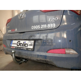 H093C GALIA Полностью оцинкованный фаркоп на Hyundai i20 2014-2020. Тип шара: C (горизонтальный съемный). Невидимый вырез бампера. Нагрузки: 1200/75 кг, масса ф