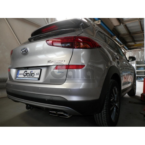 H103A GALIA Полностью оцинкованный фаркоп на Hyundai Tucson рестайл 2018-2021. Тип шара: A. Установка без выреза бампера. Нагрузки: 2200/100 кг, масса фаркопа 15,42 кг