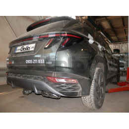 H109A GALIA Полностью оцинкованный фаркоп на Kia Sportage V 2022-, Hyundai Tucson (Европейская сборка) 2021-2024. Тип шара: A. Без подрезки бампера. Нагрузки: 2000/100 кг, м