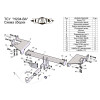 H204-BA TAVIALS ТСУ для Hyundai Tucson 2004-2010, Kia Sportage 2005-2010 без снятия и выреза бампера. Тип шара: C (оцинкованный, съемный). Нагрузки: 1500/75 кг, масса фаркопа 18,14 кг (без электрики в комплекте)