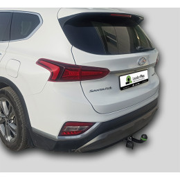 H230-A Лидер-плюс ТСУ для Hyundai Santa Fe TM дизель 2018-2021. Требуется подрезка бампера. Нагрузки: 1300/75 кг, масса фаркопа 17,4 кг (без электрики в комплекте)