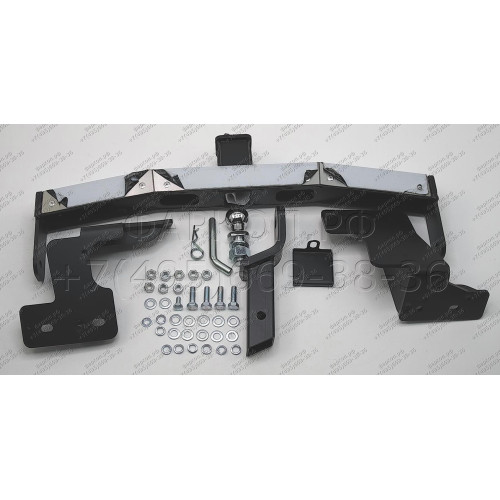 HVR-22-991124.00 PT GROUP Фаркоп оцинкованный с нержавеющей накладкой на Haval Dargo 2022- без подрезки бампера. Тип шара: E (легкосъемный шар под квадрат). Нагрузки: 2000/100 кг, масса фаркопа 21,6 кг (без электрики в комплекте)