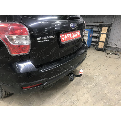 8501 Трейлер Фаркоп для Subaru Forester дорестайлинг 2013-2016. Требуется подрезка бампера. Тип шара: A. Нагрузки: 1200/60 кг, масса фаркопа 16,7 кг (без электрики в комплекте)
