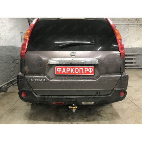 91402-A MOTODOR Фаркоп с оцинкованным шаром на Nissan X-Trail T31 2007-2015 без выреза в бампере. Тип шара: A. Нагрузки: 1500/75 кг, масса фаркопа 20 кг (без электрики в комплекте)