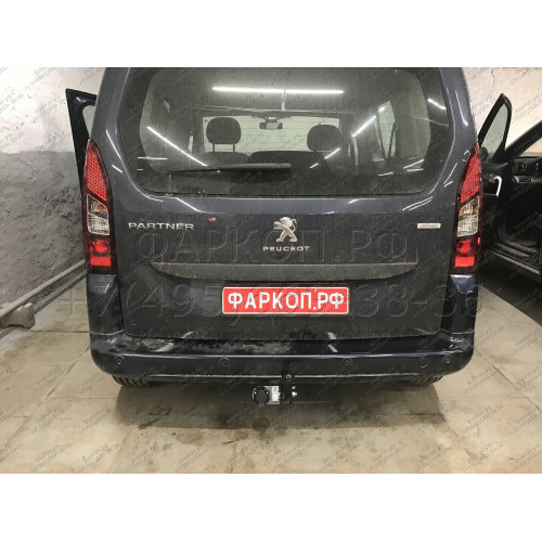 C302-A Лидер-плюс ТСУ для Citroen Berlingo L1 2008-2018, 2018-, Peugeot Partner II Tepee L1 2008-2018, 2018-, Opel Combo L1 2018-, Peugeot Rifter L1 2019-, FIAT Doblo L1 2022-, Toyota Proace City L1 2019- без снятия и выреза бампера. Нагрузки: 1200/75 кг,