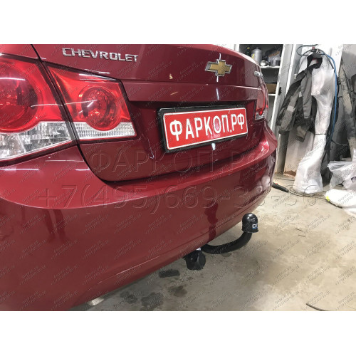5259-A ORIS Фаркоп на Chevrolet Cruze седан 2009-2016. Необходима подрезка бампера. Тип шара: A. Нагрузки: 1100/50 кг, масса фаркопа 15,6 кг (без электрики в комплекте)
