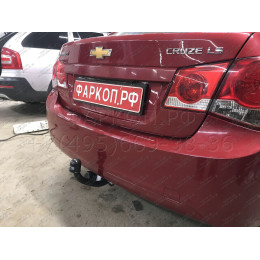 5259-A ORIS Фаркоп на Chevrolet Cruze седан 2009-2016. Необходима подрезка бампера. Тип шара: A. Нагрузки: 1100/50 кг, масса фаркопа 15,6 кг (без электрики в комплек