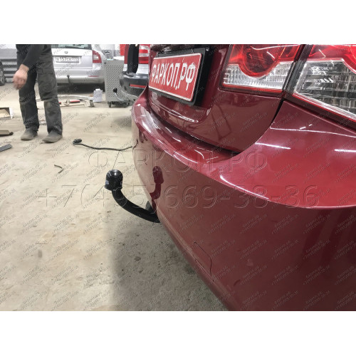 5259-A ORIS Фаркоп на Chevrolet Cruze седан 2009-2016. Необходима подрезка бампера. Тип шара: A. Нагрузки: 1100/50 кг, масса фаркопа 15,6 кг (без электрики в комплекте)