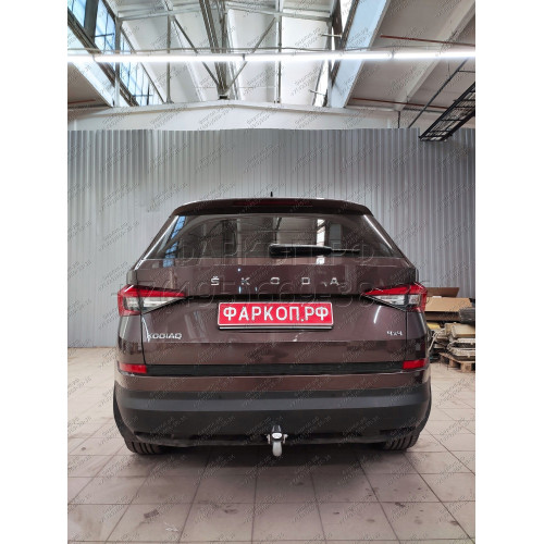 S120A GALIA Полностью оцинкованный фаркоп на Skoda Kodiaq 2WD, 4WD 2017-2023, 2023-. Тип шара: A. Невидимый вырез бампера. Нагрузки: 2600/140 кг, масса фаркопа 15,72 кг