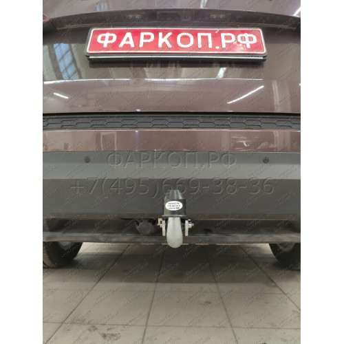 S120A GALIA Полностью оцинкованный фаркоп на Skoda Kodiaq 2WD, 4WD 2017-2023, 2023-. Тип шара: A. Невидимый вырез бампера. Нагрузки: 2600/140 кг, масса фаркопа 15,72 кг