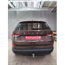 S120A GALIA Полностью оцинкованный фаркоп на Skoda Kodiaq 2WD, 4WD 2017-2023, 2023-. Тип шара: A. Невидимый вырез бампера. Нагрузки: 2600/140 кг, масса фаркопа 15,72 кг