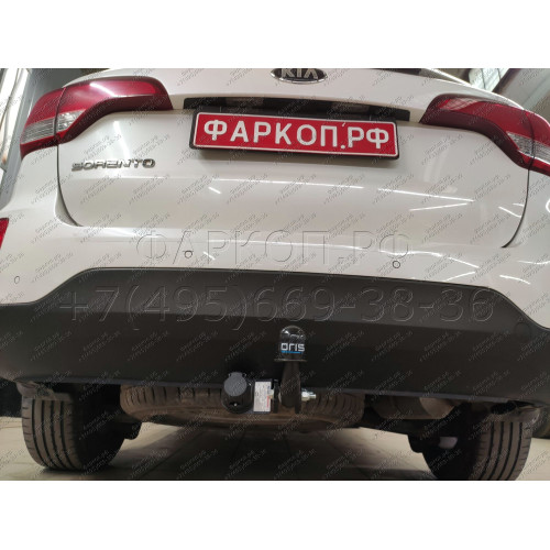 4258-A ORIS Фаркоп на Hyundai Santa Fe 2012-2018, Hyundai Grand Santa Fe 2013-2018, Kia Sorento 2012-2015, кроме Prime. Необходима подрезка бампера. Тип шара: A. Нагрузки: 2000/100 кг, масса фаркопа 19,7 кг (без электрики в комплекте)