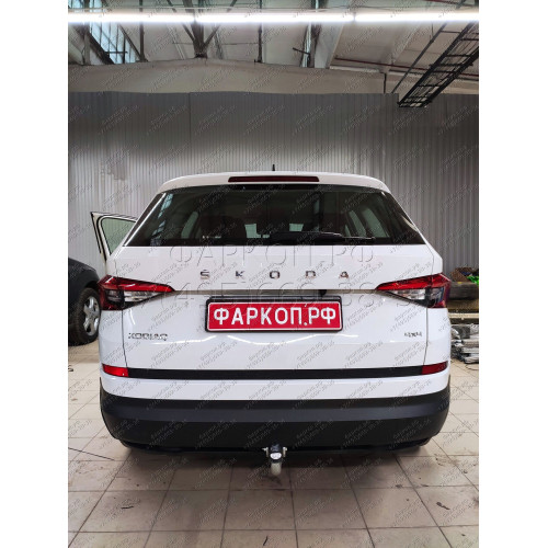 S120A GALIA Полностью оцинкованный фаркоп на Skoda Kodiaq 2WD, 4WD 2017-2023, 2023-. Тип шара: A. Невидимый вырез бампера. Нагрузки: 2600/140 кг, масса фаркопа 15,72 кг