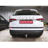 S120A GALIA Полностью оцинкованный фаркоп на Skoda Kodiaq 2WD, 4WD 2017-2023, 2023-. Тип шара: A. Невидимый вырез бампера. Нагрузки: 2600/140 кг, масса фаркопа 15,72 кг