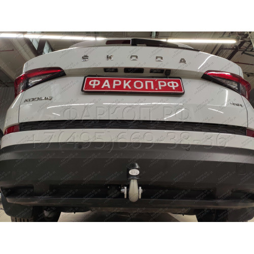 S120A GALIA Полностью оцинкованный фаркоп на Skoda Kodiaq 2WD, 4WD 2017-2023, 2023-. Тип шара: A. Невидимый вырез бампера. Нагрузки: 2600/140 кг, масса фаркопа 15,72 кг
