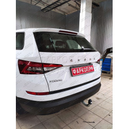 S120A GALIA Полностью оцинкованный фаркоп на Skoda Kodiaq 2WD, 4WD 2017-2023, 2023-. Тип шара: A. Невидимый вырез бампера. Нагрузки: 2600/140 кг, масса фаркопа 15,72 кг