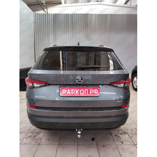 S120A GALIA Полностью оцинкованный фаркоп на Skoda Kodiaq 2WD, 4WD 2017-2023, 2023-. Тип шара: A. Невидимый вырез бампера. Нагрузки: 2600/140 кг, масса фаркопа 15,72 кг