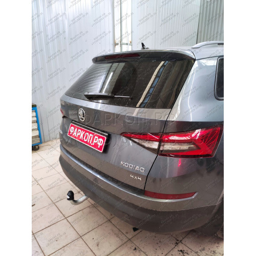 S120A GALIA Полностью оцинкованный фаркоп на Skoda Kodiaq 2WD, 4WD 2017-2023, 2023-. Тип шара: A. Невидимый вырез бампера. Нагрузки: 2600/140 кг, масса фаркопа 15,72 кг