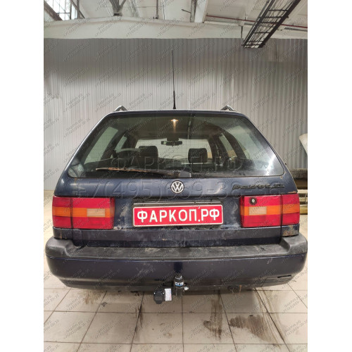 2116-A ORIS Фаркоп на Volkswagen Passat седан 1993/10-1996/9, Passat универсал 1993/10-1997/4. Необходима подрезка бампера. Тип шара: A. Нагрузки: 1500/75 кг, масса фаркопа 12,4 кг (без электрики в комплекте)