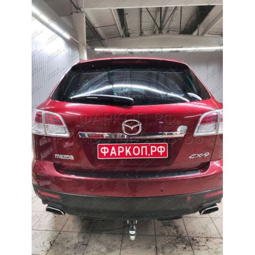 M133A GALIA Полностью оцинкованный фаркоп на Mazda CX-9 2007-2012, 2012-2017. Подрозетник убирается за бампер. Тип шара: A. Установка без снятия и выреза бампера. Нагрузки: 1600/100 кг, масса фаркопа 15,72 кг