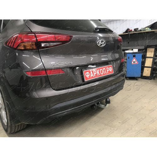 H103A GALIA Полностью оцинкованный фаркоп на Hyundai Tucson рестайл 2018-2021. Тип шара: A. Установка без выреза бампера. Нагрузки: 2200/100 кг, масса фаркопа 15,42 кг