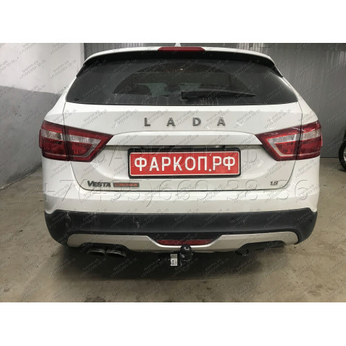 1234-A ORIS Фаркоп на Лада Веста (Lada Vesta) седан / SportWagon, включая Cross 2016-2022 без подрезки бампера. Тип шара: A. Нагрузки: 900/70 кг, масса фаркопа 14,4 кг (без электрики в комплекте)