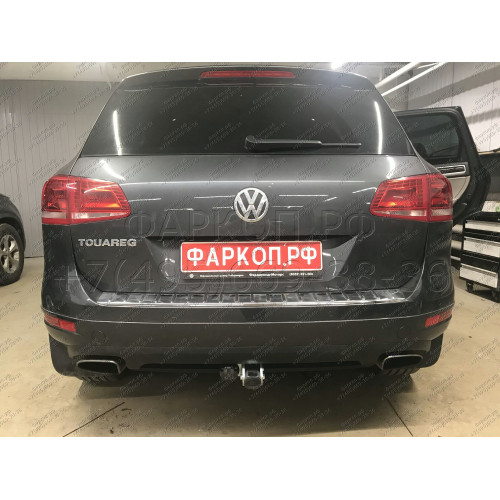 V052C GALIA Полностью оцинкованный фаркоп на Audi Q7 2006-2015, Porsche Cayenne 2002-2010, 2010-2018, Volkswagen Touareg 2002-2010, 2010-2018. Тип шара: C (горизонтальный съемный). Минимальная подрезка бампера. Нагрузки: 3500/140 кг, масса фаркопа 17,97 к