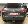V052C GALIA Полностью оцинкованный фаркоп на Audi Q7 2006-2015, Porsche Cayenne 2002-2010, 2010-2018, Volkswagen Touareg 2002-2010, 2010-2018. Тип шара: C (горизонтальный съемный). Минимальная подрезка бампера. Нагрузки: 3500/140 кг, масса фаркопа 17,97 к