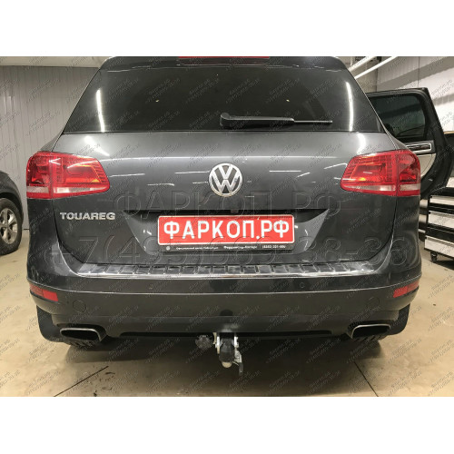 V052C GALIA Полностью оцинкованный фаркоп на Audi Q7 2006-2015, Porsche Cayenne 2002-2010, 2010-2018, Volkswagen Touareg 2002-2010, 2010-2018. Тип шара: C (горизонтальный съемный). Минимальная подрезка бампера. Нагрузки: 3500/140 кг, масса фаркопа 17,97 к
