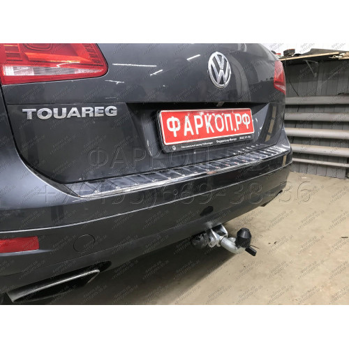 V052C GALIA Полностью оцинкованный фаркоп на Audi Q7 2006-2015, Porsche Cayenne 2002-2010, 2010-2018, Volkswagen Touareg 2002-2010, 2010-2018. Тип шара: C (горизонтальный съемный). Минимальная подрезка бампера. Нагрузки: 3500/140 кг, масса фаркопа 17,97 к