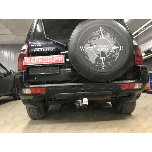 7120 Трейлер Фаркоп для Mitsubishi Pajero IV 2007-2020 без снятия и подрезки бампера. Тип шара: A. Нагрузки: 1500/75 кг, масса фаркопа 18 кг (без электрики в комплекте)