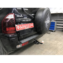 7120 Трейлер Фаркоп для Mitsubishi Pajero IV 2007-2020 без снятия и подрезки бампера. Тип шара: A. Нагрузки: 1500/75 кг, масса фаркопа 18 кг (без электрики в компле