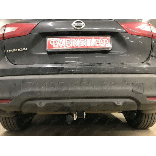 N054C GALIA Полностью оцинкованный фаркоп на Nissan Qashqai 2007-2014 (невидимый вырез бампера), Nissan Qashqai 2, в т.ч. Qashqai +2 2014-2021 (без подрезки бампера). Тип шара: C (горизонтальный съемный). Невидимый вырез бампера. Нагрузки: 1800/100 кг, ма