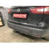 N054C GALIA Полностью оцинкованный фаркоп на Nissan Qashqai 2007-2014 (невидимый вырез бампера), Nissan Qashqai 2, в т.ч. Qashqai +2 2014-2021 (без подрезки бампера). Тип шара: C (горизонтальный съемный). Невидимый вырез бампера. Нагрузки: 1800/100 кг, ма