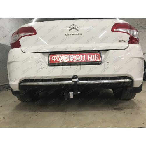 2635-A ORIS Фаркоп на Citroen C4 хетчбек 2011-2018, Citroen DS4 2011-2018. Необходима подрезка бампера. Тип шара: A. Нагрузки: 1100/75 кг, масса фаркопа 17 кг (без электрики в комплекте)