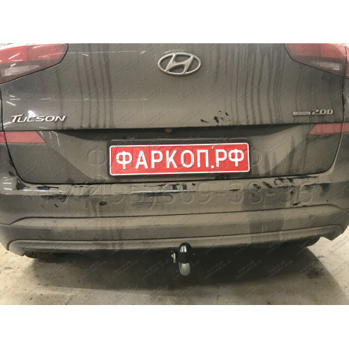 H103A GALIA Полностью оцинкованный фаркоп на Hyundai Tucson рестайл 2018-2021. Тип шара: A. Установка без выреза бампера. Нагрузки: 2200/100 кг, масса фаркопа 15,42 кг