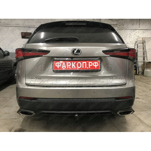 L-166 STEINHOF Фаркоп на Lexus NX 2014-2021. Требуется подрезка бампера. Тип шара: AV (вертикальное быстросъемное крепление шара на ключе). Нагрузки: 1500/75 кг, масса фаркопа 24,8 кг (без электрики в комплекте)