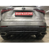 L-166 STEINHOF Фаркоп на Lexus NX 2014-2021. Требуется подрезка бампера. Тип шара: AV (вертикальное быстросъемное крепление шара на ключе). Нагрузки: 1500/75 кг, масса фаркопа 24,8 кг (без электрики в комплекте)