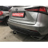 L-166 STEINHOF Фаркоп на Lexus NX 2014-2021. Требуется подрезка бампера. Тип шара: AV (вертикальное быстросъемное крепление шара на ключе). Нагрузки: 1500/75 кг, масса фаркопа 24,8 кг (без электрики в комплекте)