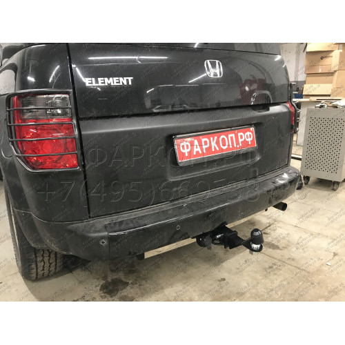 FA 0951-E(N) Бизон Фаркоп с хромированной накладкой на Honda Element 2003-2011 без подрезки бампера. Тип шара: E (легкосъемный шар под квадрат). Нагрузки: 2500/120 кг. Не комплектуется электрикой
