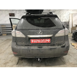 3073-A ORIS Фаркоп на Lexus RX350 2009-2015. Необходима подрезка бампера. Тип шара: A. Нагрузки: 1500/75 кг, масса фаркопа 20,7 кг (без электрики в комплекте)