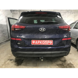 H103A GALIA Полностью оцинкованный фаркоп на Hyundai Tucson рестайл 2018-2021. Тип шара: A. Установка без выреза бампера. Нагрузки: 2200/100 кг, масса фаркопа 15,42 
