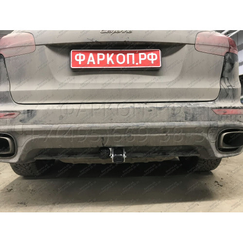V052C GALIA Полностью оцинкованный фаркоп на Audi Q7 2006-2015, Porsche Cayenne 2002-2010, 2010-2018, Volkswagen Touareg 2002-2010, 2010-2018. Тип шара: C (горизонтальный съемный). Минимальная подрезка бампера. Нагрузки: 3500/140 кг, масса фаркопа 17,97 к