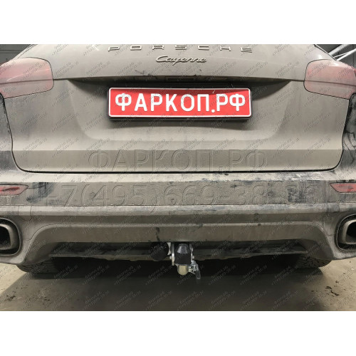 V052C GALIA Полностью оцинкованный фаркоп на Audi Q7 2006-2015, Porsche Cayenne 2002-2010, 2010-2018, Volkswagen Touareg 2002-2010, 2010-2018. Тип шара: C (горизонтальный съемный). Минимальная подрезка бампера. Нагрузки: 3500/140 кг, масса фаркопа 17,97 к