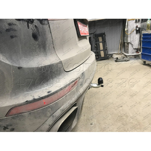 V052C GALIA Полностью оцинкованный фаркоп на Audi Q7 2006-2015, Porsche Cayenne 2002-2010, 2010-2018, Volkswagen Touareg 2002-2010, 2010-2018. Тип шара: C (горизонтальный съемный). Минимальная подрезка бампера. Нагрузки: 3500/140 кг, масса фаркопа 17,97 к