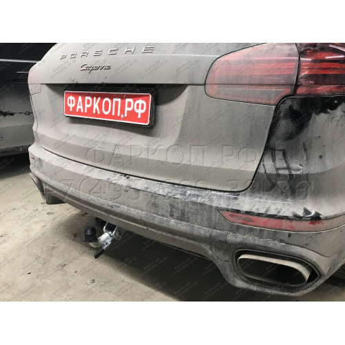 V052C GALIA Полностью оцинкованный фаркоп на Audi Q7 2006-2015, Porsche Cayenne 2002-2010, 2010-2018, Volkswagen Touareg 2002-2010, 2010-2018. Тип шара: C (горизонтальный съемный). Минимальная подрезка бампера. Нагрузки: 3500/140 кг, масса фаркопа 17,97 к