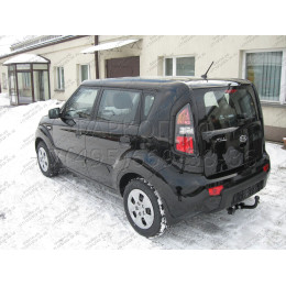 K-022 STEINHOF Фаркоп на Kia Soul 2008-2014 без снятия и подрезки бампера. Тип шара: AH (горизонтальное быстросъемное крепление шара на ключе). Нагрузки: 1300/5